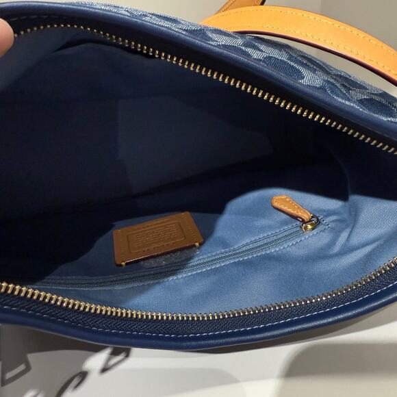 Coach Laurel Shoulder Bag In Signature Denim CY702 & gift receipt - Picture 7 of 16
